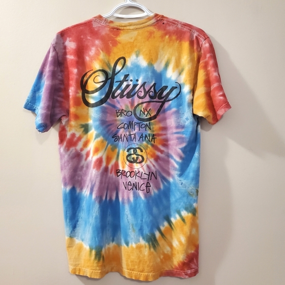Vintage Stüssy world tour tie dye tee - Size M - Picture 3 of 6